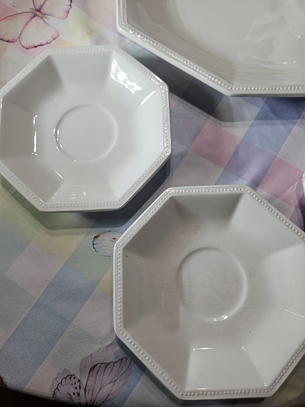 Vintage Johnson Brothers Heritage White‎ Ironstone 7-Piece Serving Set